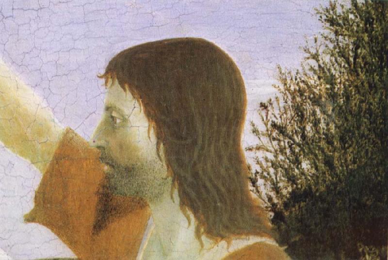 Piero della Francesca Detail of Baptism of Christ oil painting image